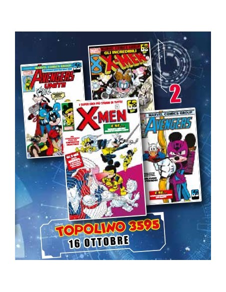 TOPOLINO 3595 + LITOGRAFIE MARVEL