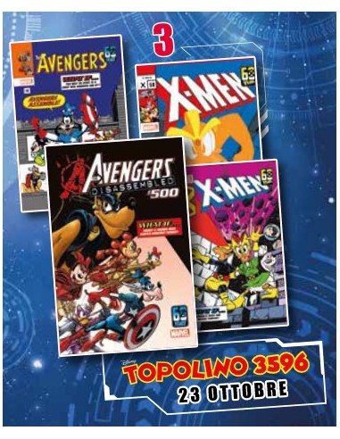 TOPOLINO 3596 + LITOGRAFIE MARVEL