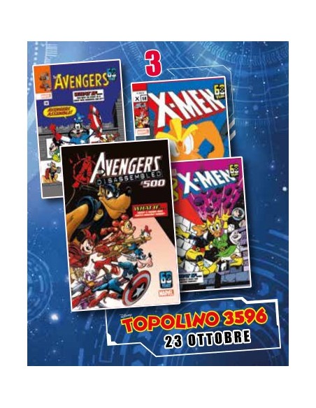 TOPOLINO 3596 + LITOGRAFIE MARVEL
