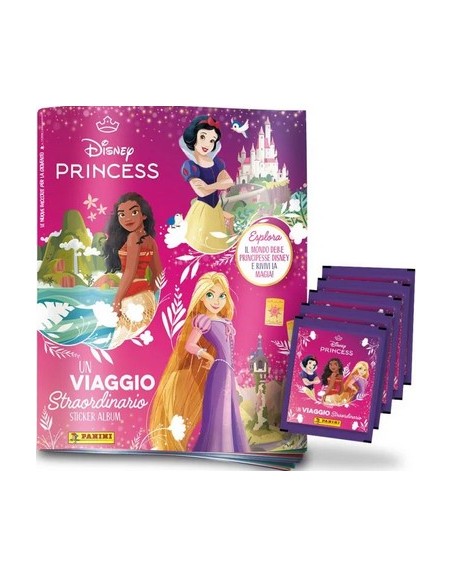 DISNEY PRINCESS - UN VIAGGIO STRAORDINARIO STARTER PACK - (contiene Album + 5 bustine)