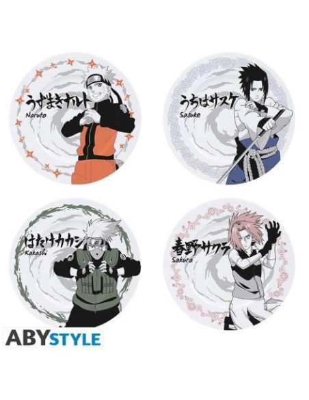 NARUTO SHIPPUDEN - SET 4 PIATTI - CHARACTERS