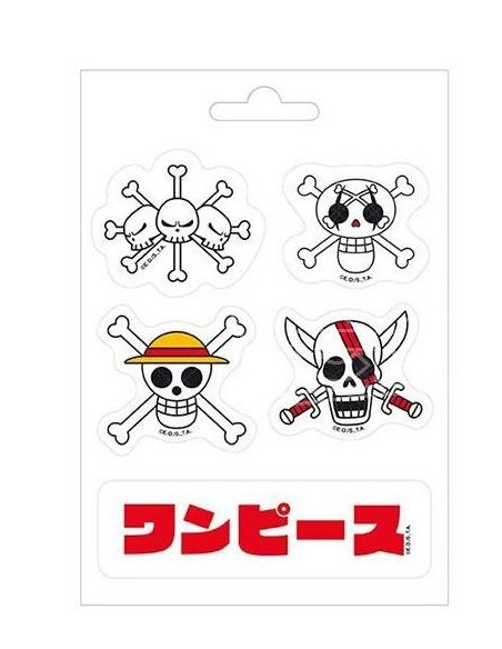 ONE PIECE - STICKERS - EMPEROR SKULLS (16X11)
