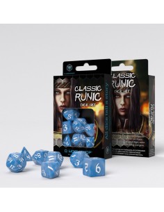 CLASSIC RUNIC GLACIER WHITE DICE SET 7 DADI