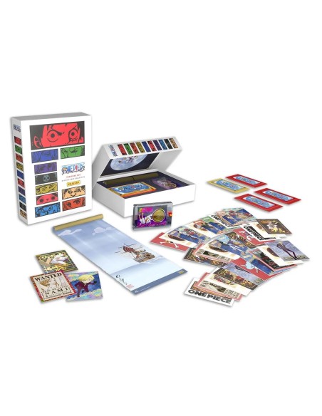 ONE PIECE TREASURE BOX OFFICIAL CARD COLLECTION PANINI - Contiene: 3 BB (DA 10 CARD BASE) + 1 BB (3 CARD PARALLEL) + 1 PERGAMENA