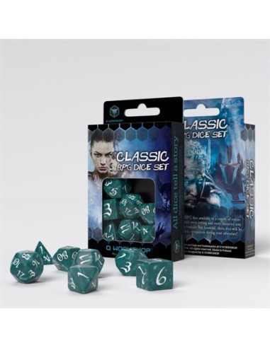 SET 7 DADI CLASSICI STORMY WHITE