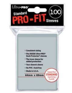 PRO FIT - 100 BUSTE STANDARD TRASPARENTI PER DOPPIA...