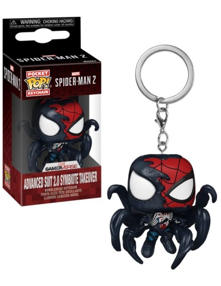 MARVEL: SPIDER-MAN 2 VIDEOGAME - ADVANCED SUIT 2.0 SYMBIOTE TAKEOVER - POCKET POP KEYCHAIN