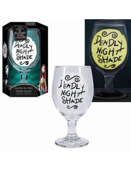 NIGHTMARE BEFORE CHRISTMAS - GLOW IN THE DARK GLASS