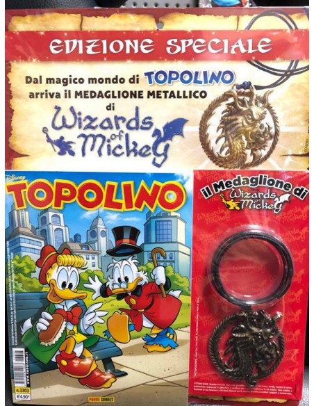 TOPOLINO CON MEDAGLIONE WIZARDS OF MICHEY 3303
