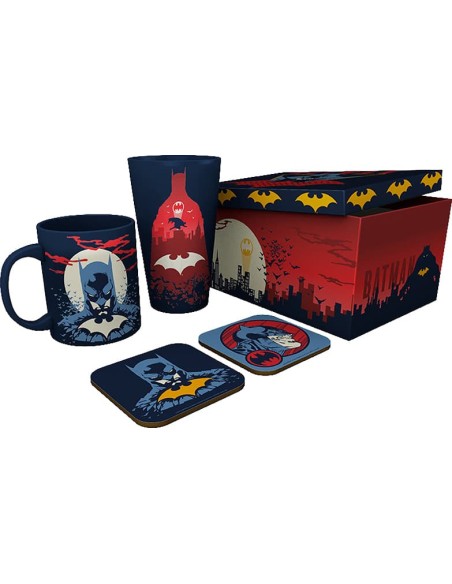 DC COMICS GIF BOX - BICCHIERE XXL, TAZZA E SOTTOBICCHIERI - GLOWS IN THE DARK