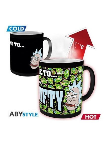 RICK AND MORTY - TAZZA HEAT CHANGE 320ML - GET SCHWIFTY