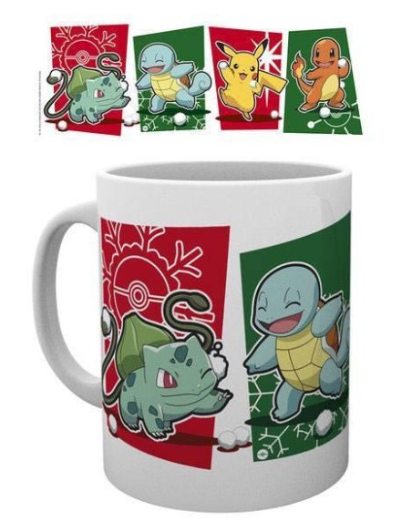 POKEMON - SNOW BALL STARTERS CHRISTMAS MUG 320 ML