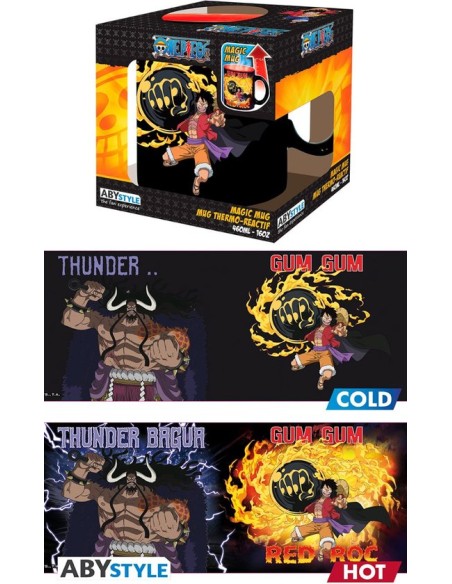ONE PIECE - TAZZA HEAT CHANGE 460ML - LUFFY VS KAIDO