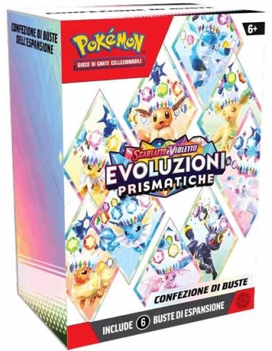 POKEMON SCARLATTO E VIOLETTO 8.5 - EVOLUZIONI PRISMATICHE BUNDLE 6 BUSTINE