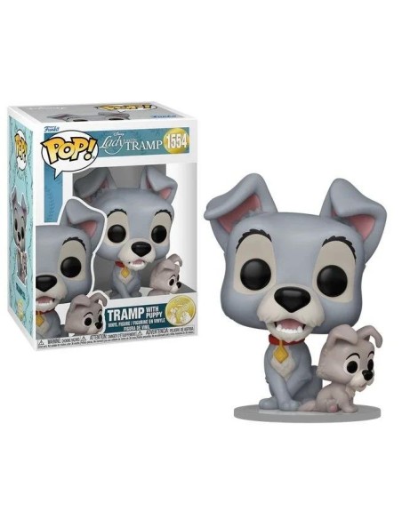 DISNEY: THE LADY AND THE TRAMP 70TH ANNIVERSARY - TRAMP W/PUPPY - POP 1554