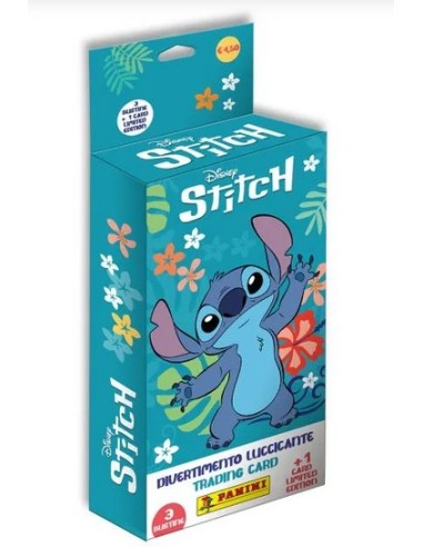 DISNEY STITCH SPARKLING FUN TRADING CARD COLLECTION - ECOBLISTER - (contiene 3 BUSTINE + 1 CARD LIMITED EDITION (DI 3)