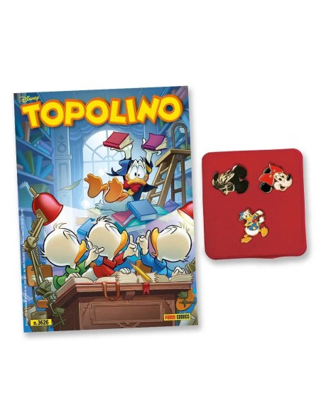 TOPOLINO 3626 SET PIN 1 (contiene Topolino (versione total gold) e Minni, e Paperino)