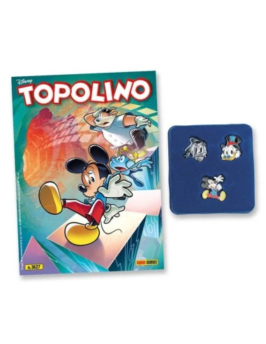 TOPOLINO 3627 SET PIN 2 (contiene Paperino (versione total silver) e Zio Paperone, e Topolino)