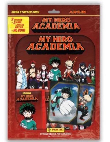 MY HERO ACADEMIA STARTER PACK - (contiene: 1 album + 5 bustine + 3 card Limited Edition)
