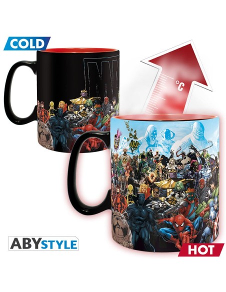MARVEL - HEAT CHANGE MUG 460ML - MARVEL HEROES
