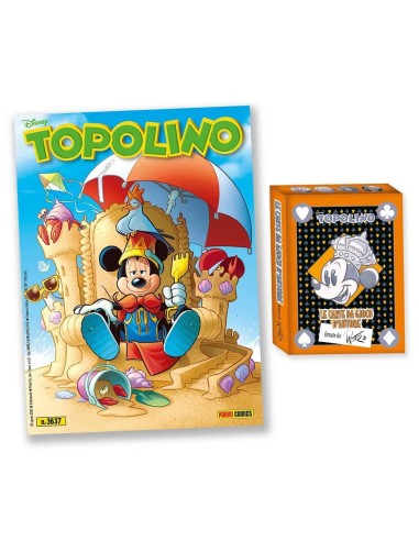 TOPOLINO 3637 CON CARTE DI LORENZO PASTROVICCHIO - MAZZO NERO