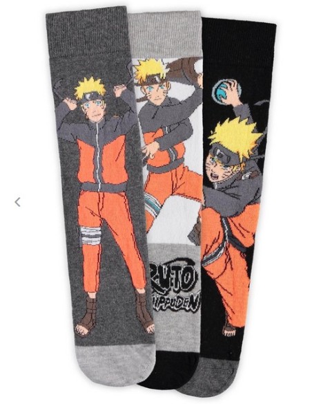 NARUTO - SOCKS/CALZINI (3 PACK) - TAGLIA 39-42 EU
