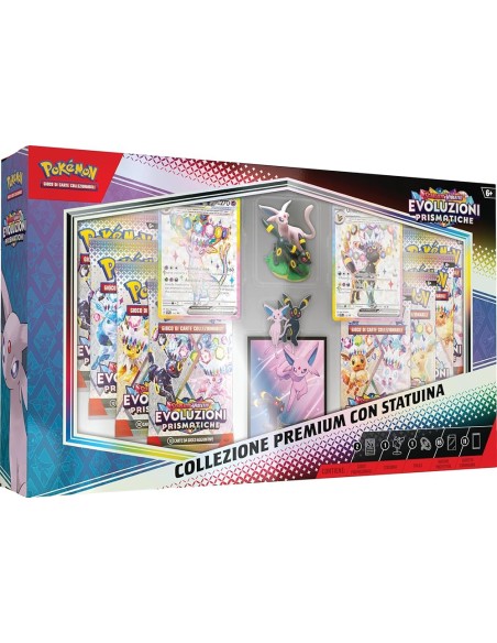 POKEMON FIGURE BOX SCARLATTO E VIOLETTO 8.5 - EVOLUZIONI PRISMATICHE - COLLEZIONE CON STATUINA