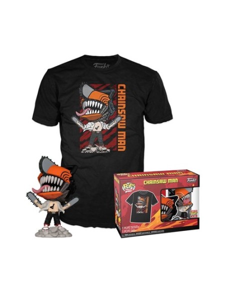 CHAINSAW MAN -  CHAINSAW MAN LEAPING (T-SHIRT L) POP FUNKO & TEE BOX