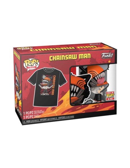 CHAINSAW MAN -  CHAINSAW MAN LEAPING (T-SHIRT L) POP FUNKO & TEE BOX