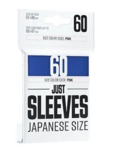 JUST SLEEVES - 60 JAPANESE SIZE CARD GAME SLEEVE - BLUE