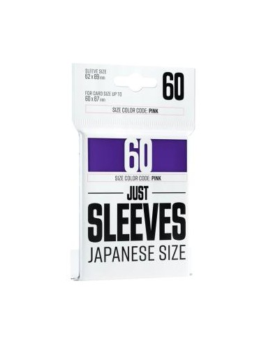 JUST SLEEVES - 60 JAPANESE SIZE CARD GAME SLEEVE - PURPLE