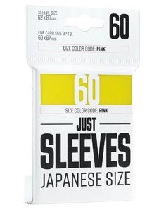 JUST SLEEVES - 60 JAPANESE SIZE CARD GAME SLEEVE - YELLOW