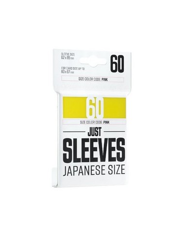JUST SLEEVES - 60 JAPANESE SIZE CARD GAME SLEEVE - YELLOW
