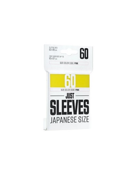 JUST SLEEVES - 60 JAPANESE SIZE CARD GAME SLEEVE - YELLOW