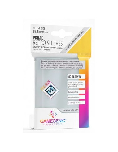 50 PRIME RETRO SLEEVES - CLEAR