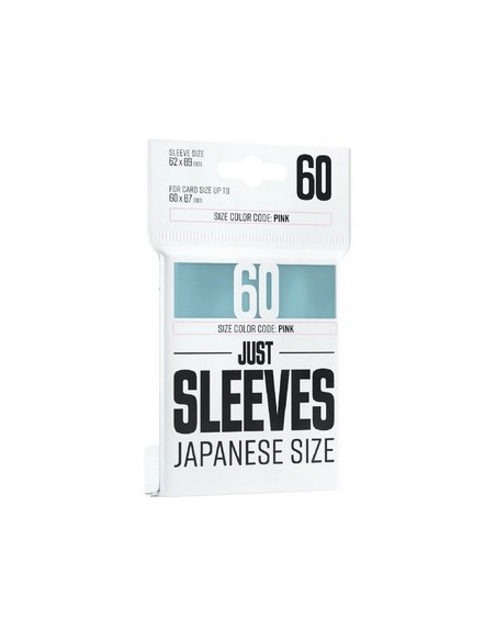 JUST SLEEVES - 60 JAPANESE SIZE CARD GAME SLEEVE - CLEAR