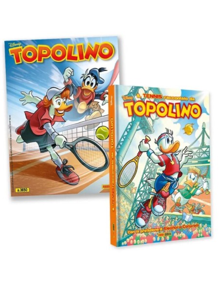 TOPOLINO 3650 CON TOPOLIBRO``IL TENNIS RACCONTATO DA TOPOLINO``