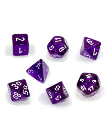 SET 7 DADI POLIEDRICI MINI - TRANSLUCENT...