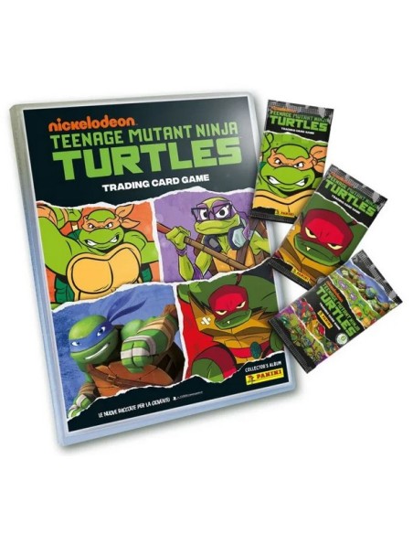 TEENAGE MUTANT NINJA TURTLES - TRADING CARD GAME STARTER PACK - (contiene: 1 binder + 3 bustine + 5 Card LE + 1 GameBoard + 1 Ex