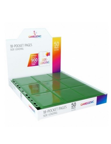 SIDELOADING - 18-POCKET PAGES - GREEN