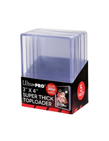 5 TOPLOADER 3" X 4" - SUPER THICK 360PT