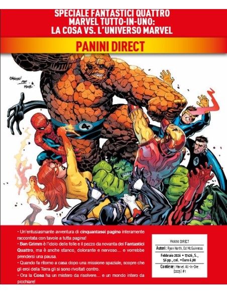 SPECIALE FANTASTICI QUATTRO MARVEL TUTTO-IN-UNO: LA COSA VS. L`UNIVERSO MARVEL