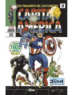 CAPITAN AMERICA 3 STITCH VARIANT - CAPITAN AMERICA 190