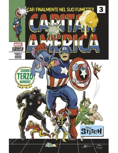 CAPITAN AMERICA 3 STITCH VARIANT - CAPITAN AMERICA 190