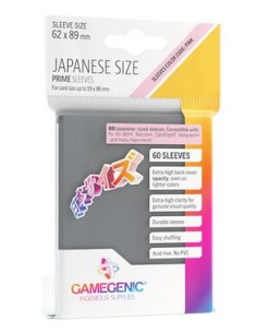 60 JAPANESE SIZE PRIME SLEEVES - DARK GRAY