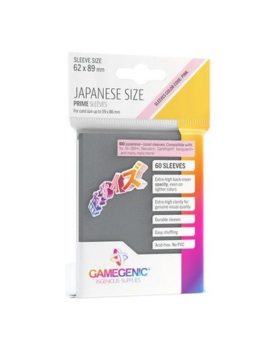 60 JAPANESE SIZE PRIME SLEEVES - DARK GRAY