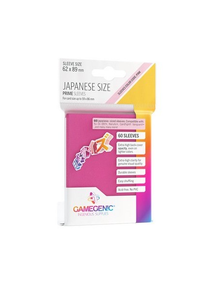 60 JAPANESE SIZE PRIME SLEEVES - PINK