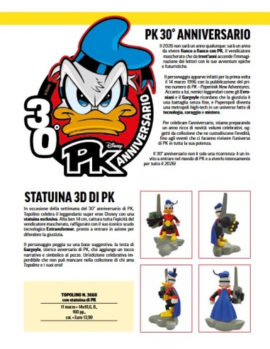 TOPOLINO 3668 CON STATUINA DI PK
