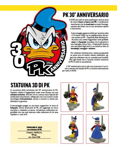 TOPOLINO 3668 CON STATUINA DI PK