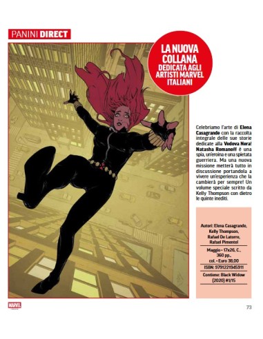 MARVEL ITALIAN INVASION BLACK WIDOW DI ELENA...